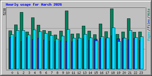 Hourly usage for March 2026